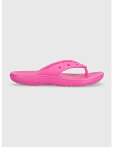 Crocs flip-flop Classic Flip rózsaszín, női, lapos talpú, 207713