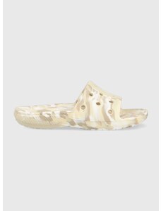 Crocs papucs Classic Marbled Slide bézs, női, 206879