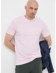 Karl Lagerfeld t-shirt rózsaszín, férfi, nyomott mintás