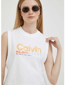 Calvin Klein Jeans pamut top fehér
