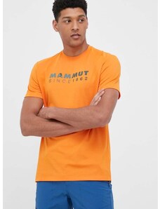 Mammut sportos póló Trovat Logo narancssárga, nyomott mintás