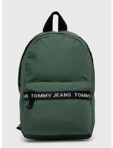 Tommy Jeans hátizsák zöld, férfi, nagy, nyomott mintás