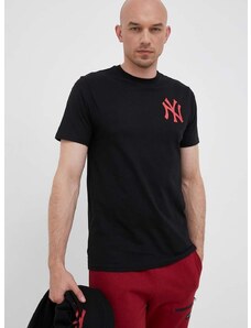 47 brand pamut póló MLB New York Yankees fekete, nyomott mintás