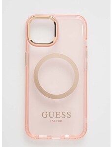 Guess telefon tok iPhone 14 6,1" rózsaszín