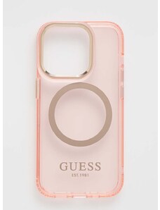 Guess telefon tok iPhone 14 Pro 6,1" rózsaszín