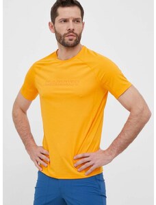 Mammut sportos póló Selun FL narancssárga, nyomott mintás