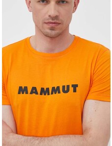 Mammut sportos póló Core Logo narancssárga, nyomott mintás