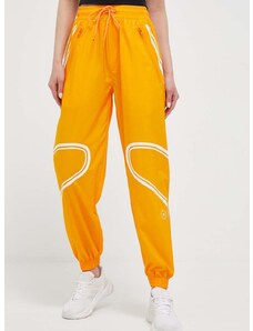 adidas by Stella McCartney edzőnadrág TruePace narancssárga, nyomott mintás