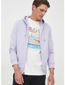 Polo Ralph Lauren felső lila, férfi, sima, kapucnis