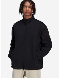 adidas Originals felső Adicolor Contempo Half-Zip Crew Sweatshirt fekete, férfi, sima