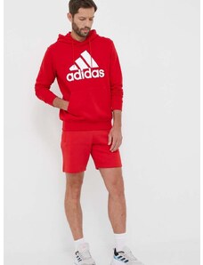 adidas pamut melegítőfelső piros, férfi, mintás, kapucnis, IC9365