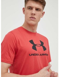 Under Armour t-shirt bordó, férfi, nyomott mintás