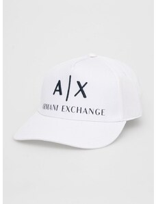 Armani Exchange sapka fehér, nyomott mintás