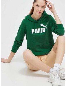 Puma felső zöld, női, nyomott mintás, kapucnis, 586797