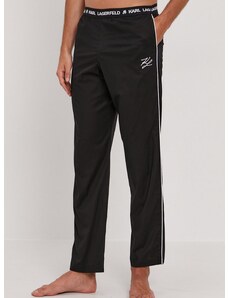 Karl Lagerfeld pizsama nadrág fekete, férfi, nyomott mintás