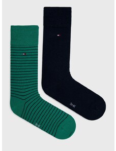Tommy Hilfiger zokni 2 pár zöld, férfi, 100001496