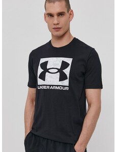 Under Armour t-shirt 1361673 fekete, férfi, nyomott mintás