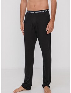 Karl Lagerfeld pizsama nadrág fekete, férfi, sima
