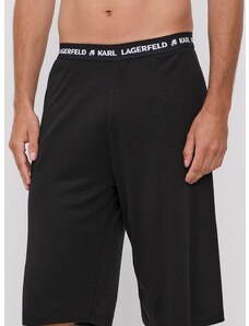 Karl Lagerfeld rövid pizsama fekete, férfi, sima