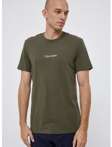 Calvin Klein Underwear pizsama póló zöld, sima