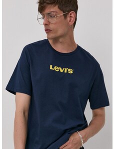 Levi's t-shirt sötétkék, férfi, nyomott mintás