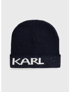 Karl Lagerfeld sapka vékony, sötétkék,