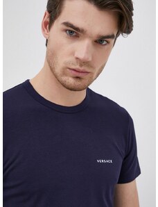 Versace t-shirt (2-pack) sötétkék, férfi, sima, AU04023