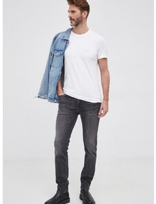 Versace t-shirt fehér, férfi, sima, AUU04023