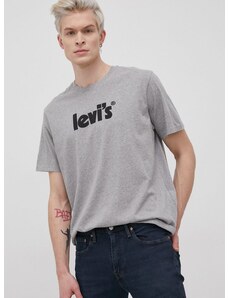 Levi's pamut póló szürke, melange