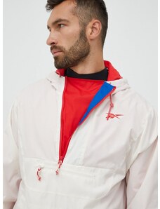 Reebok Classic rövid kabát férfi, bézs, átmeneti, oversize