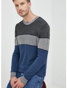 Sisley gyapjúkeverék pulóver könnyű, férfi,