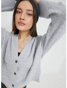 Abercrombie & Fitch gyapjúkeverék pulóver szürke, női, könnyű