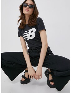 New Balance t-shirt WT03816BK női, fekete