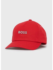 Boss Orange BOSS pamut sapka Boss Casual piros, nyomott mintás