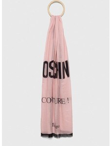 Moschino sál selyemkeverékből rózsaszín, mintás, M2883 E3125