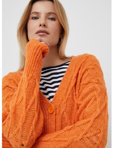 United Colors of Benetton kardigán gyapjú keverékből narancssárga, női, könnyű