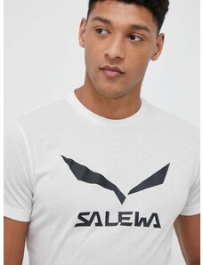 Salewa sportos póló fehér, nyomott mintás