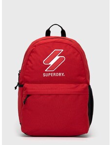 Superdry hátizsák piros, női, nagy, nyomott mintás