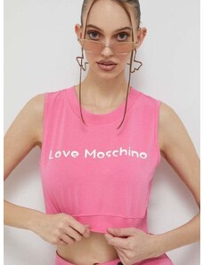 Love Moschino top női, rózsaszín