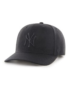 47brand sapka New York Yankees fekete, nyomott mintás, B-CLZOE17WBP-BKA