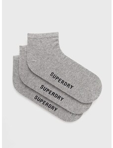 Superdry zokni (3 pár) szürke, férfi