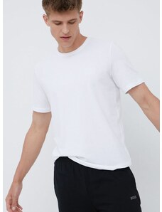 BOSS pizsama póló fehér, férfi, nyomott mintás