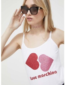 Love Moschino top női, fehér