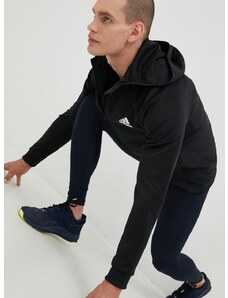 adidas Performance edzős pulóver fekete, sima