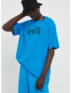 Levi's pamut póló nyomott mintás