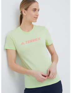adidas TERREX pamut póló HE1645 zöld