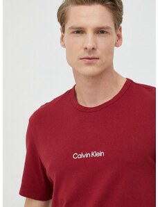 Calvin Klein Underwear pizsama póló piros, nyomott mintás