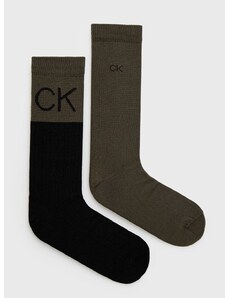 Calvin Klein zokni (2 pár) zöld, férfi