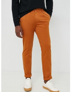 United Colors of Benetton nadrág férfi, narancssárga, egyenes