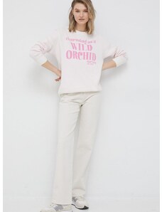 United Colors of Benetton gyapjúkeverék pulóver X Pantone női, rózsaszín